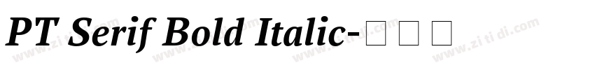 PT Serif Bold Italic字体转换